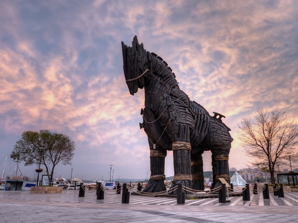 Trojan horse replica in Troy